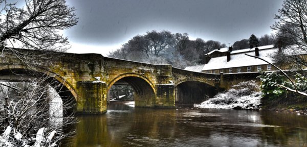 Riverside Cottage Bridge Winter